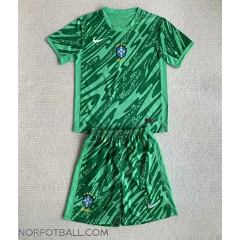 Billige Fotballdrakt Brasil Keeper Replika Hjemmedraktsett Barn Copa America 2024 Kortermet (med bukser)